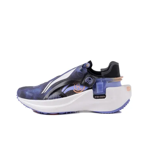 Подкладка амортизирующая противоскользящая износостойкая дышащая и легкая. Низкий топ беговых кроссовок для женщин черный фиолетовый