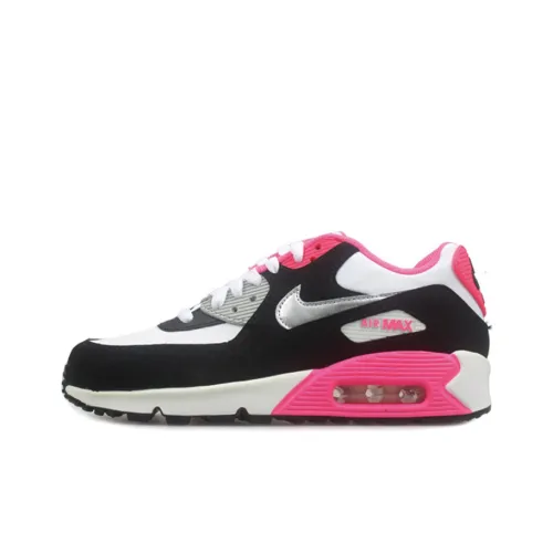 Nike Air Max 90 Low Топ Повседневные Беговые Кроссовки GS Черный Розовый Белый