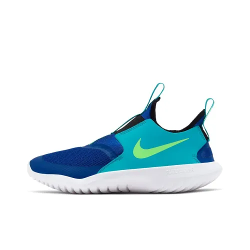 Nike Flex Runner Амортизаторы Shock противоскользящие устойчивые к истиранию низкий топ беговые кроссовки GS королевский синий