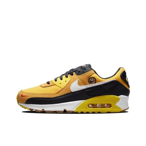 Nike Air Max 90 Low Топ Марафон Беговые кроссовки Мужской Желтый Черный