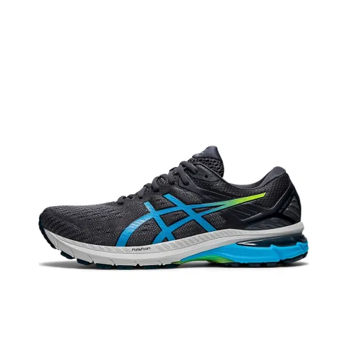 Asics GT 2000 9 Устойчивый к истиранию Низкий Топ Беговые кроссовки Мужской Черный Синий 2E Ширина