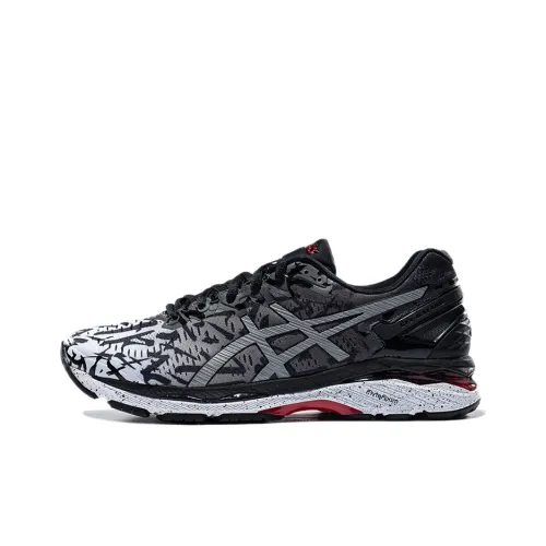 Asics Gel Kayano 23 Low Топ Беговые кроссовки Унисекс Черный Белый Серый