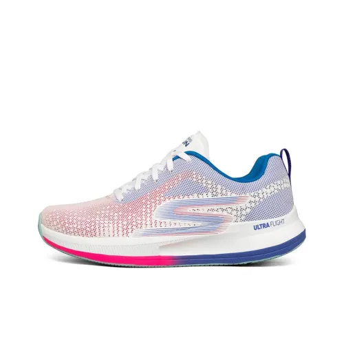 Skechers Go Run Pulse Дышащий Низкий Топ Марафон Беговые кроссовки Женские Белые Многоцветный