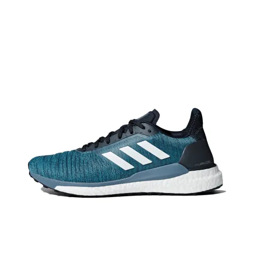 Adidas Solar Glide Дышащие Низкие Беговые Кроссовки Мужские Синие Белые