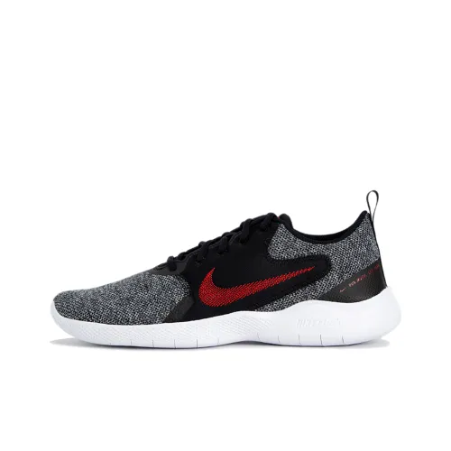 Nike Flex Experience RN 10 Амортизация Износостойкий Низкий Топ Повседневные Беговые Кроссовки Унисекс Черный Красный