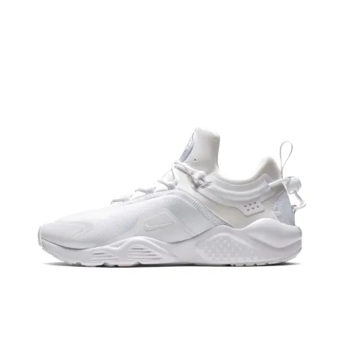 Nike Air Huarache City Move Амортизация Противоскользящее покрытие Низкий топ Беговые кроссовки для марафона Женские Чисто белый
