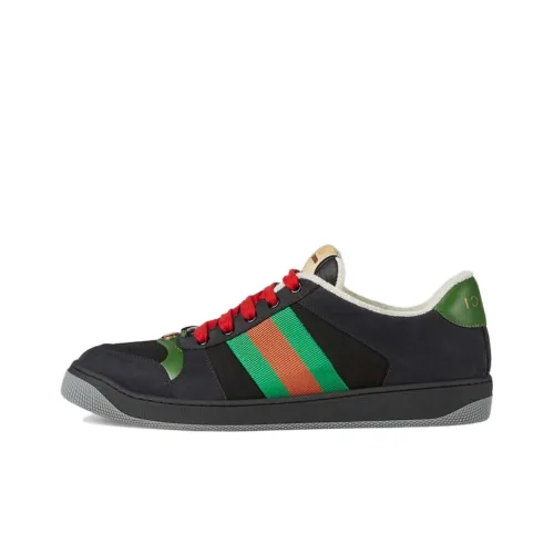 GUCCI Screener Low Топ Стильные Скейтбординги Мужской Черный