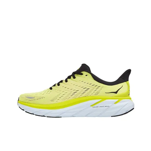 HOKA ONE ONE Clifton 8 Амортизация Низкий Топ Беговые кроссовки Мужской Желтый