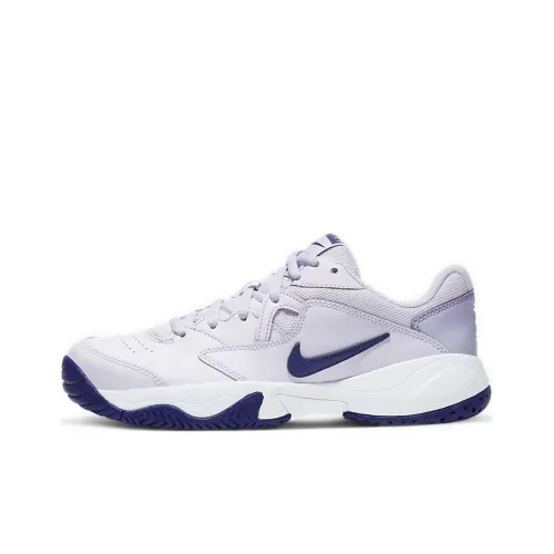 Nike Court Lite 2 Амортизаторы Shock противоскользящие низкие теннисные кроссовки цвет белый виноградный фиолетовый