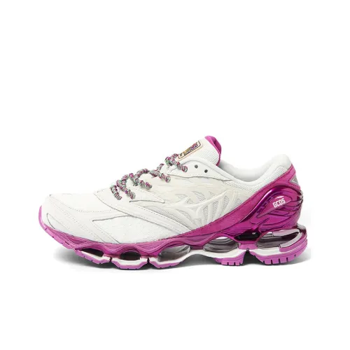 Mizuno Pro Амортизация Дышащий Устойчивый к истиранию Противоскользящий Поддержка Низкий Верх Беговые кроссовки Унисекс Белый Фиолетовый