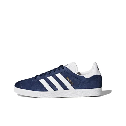 Adidas Originals Gazelle Abrasion Resistant Низкие Кроссовки для скейтбординга Унисекс Синие Белые