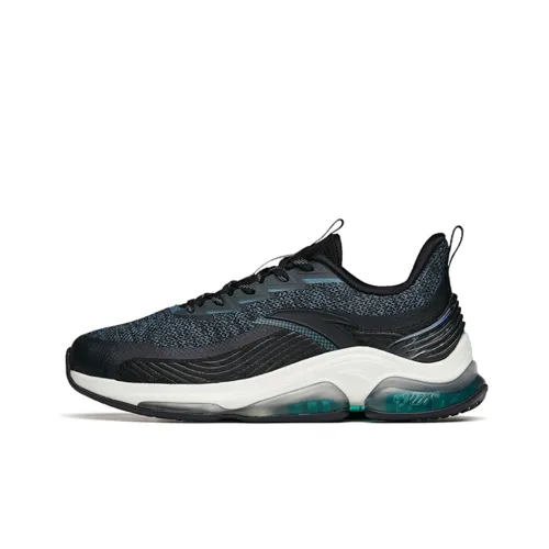 ANTA Противоскользящие устойчивые к истиранию с амортизаторами низкий топ беговые кроссовки мужские черные зеленые