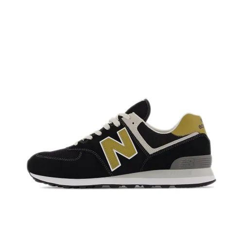 New Balance NB 574 Low Топ Беговые кроссовки Унисекс Черный Желтый