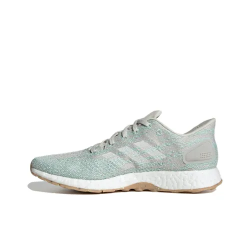 Adidas Pure Boost Дышащие Низкие Кроссовки для Бега Женские Зеленые Белые