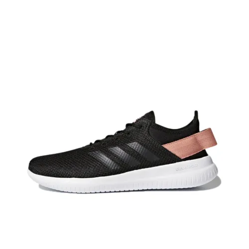 Adidas Cloudfoam Qt Fle противоскользящая устойчивая к истиранию низкий топ повседневная обувь женская угольно-черный