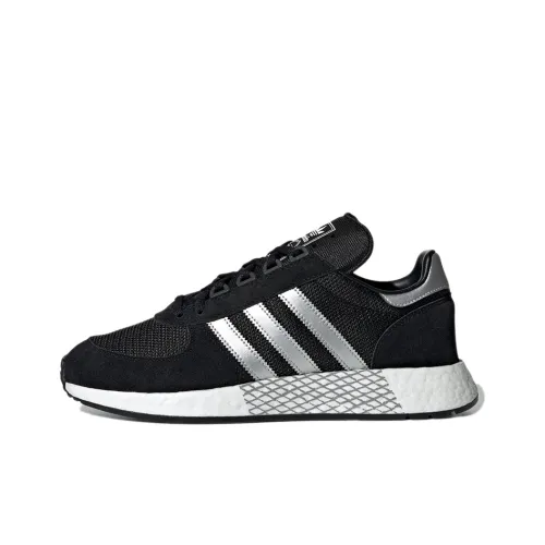 Adidas Originals MARATHON TECH Дышащий Покрытие Низкий Топ Марафон Беговые кроссовки Унисекс Угольный Черный