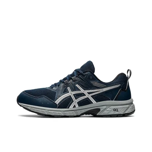 Asics Gel Venture 8 Low Топ Беговые кроссовки Мужские Синие Белые 4E Ширина