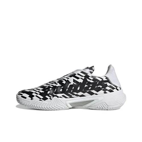 Adidas Barricade Низкий Топ Кроссовки для Тенниса Мужские Черно-Белые