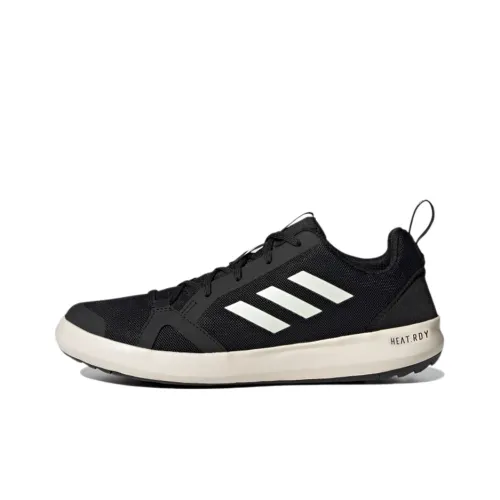 adidas Terrex BOAT Slip-Resistant Abrasion-Resistant Breathable Low-Top Running Shoes Men's Black adidas Terrex BOAT Противоскользящие Износостойкие Дышащие Низкие Беговые Кроссовки Мужские Черные