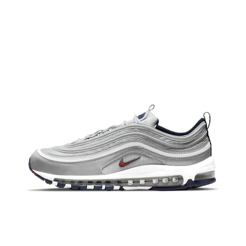 Nike Air Max 97 Low Топ Air Cushion Повседневные Беговые Кроссовки Унисекс Серый