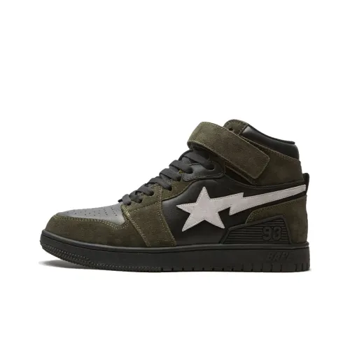 A BATHING APE SK8 Скейтборд Кроссовки Высокие Зеленые Мужские