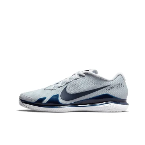 Nike Mercurial Vapor Shock Absorbers Slip-Resistant Abrasion-Resistant Low-Top Tennis Shoes Men's Gray Blue Найк Mercurial Vapor Shock Absorbers Противоскользящие Износостойкие Низкие Кроссовки для тенниса Мужские Серый Синий