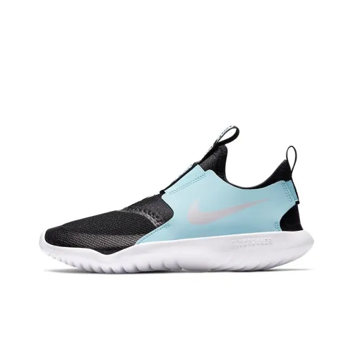 Nike Flex Runner Амортизаторы Shock противоскользящие устойчивые к истиранию низкий топ беговые кроссовки GS синий черный