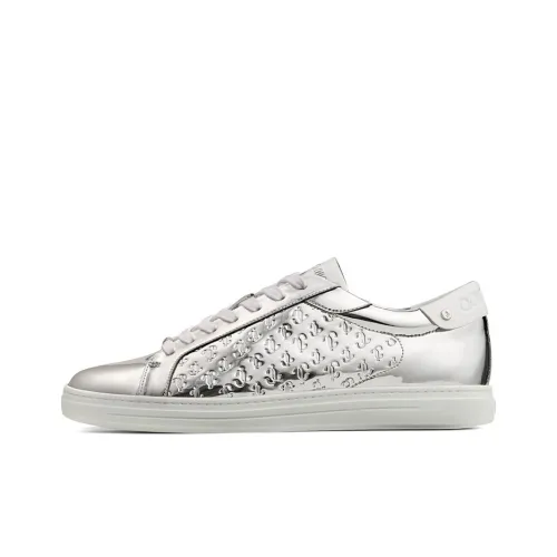 Jimmy Choo Rome M Низкий Топ Стильный Скейтбординг Мужской Серебряный
