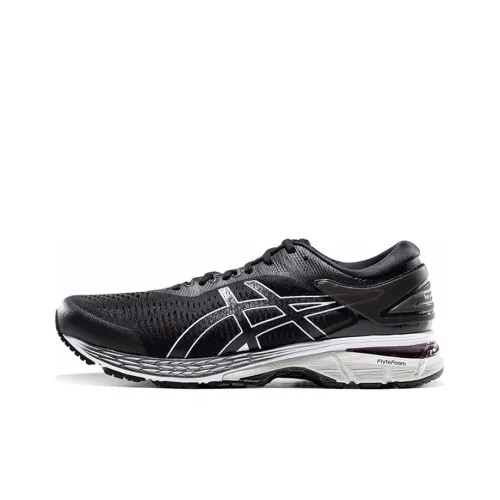 Asics Gel Kayano 25 Low Топ Беговые кроссовки Мужские Черные 4E Ширина