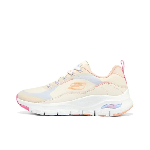 Skechers Arch Fit Low Топ Беговые кроссовки Женские Естественный Многоцветный