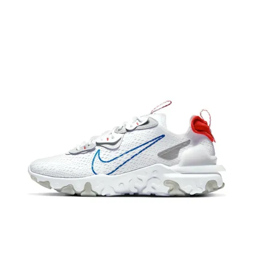 Nike React Vision Shock Absorbers Противоскользящие Устойчивые к истиранию Низкий Топ Беговые кроссовки Мужские Белый Синий Красный