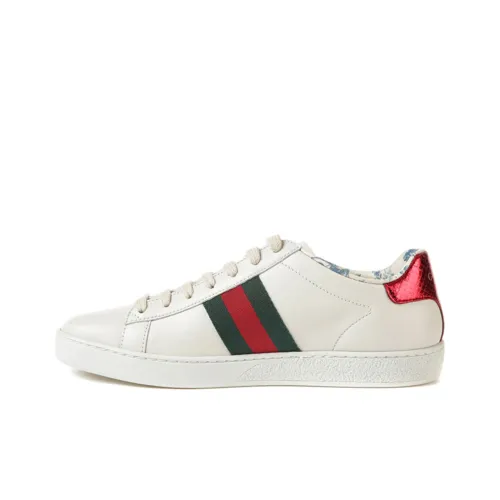 GUCCI Ace Low Топ Стильные Скейтбординги Женские Белые