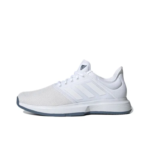 Adidas GameCourt Slip Resistant Abrasion Resistant Низкий Топ Кроссовки для тенниса Мужские Cloud White