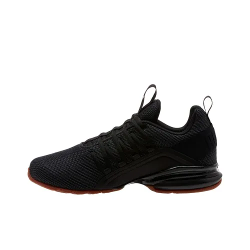PUMA Axelion Slip-Resistant Abrasion-Resistant Breathable Low-Top Air Cushion Running Shoes Men's Black Brown