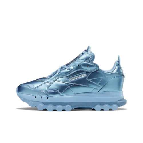 Cardi B x Reebok Classic Leather Low Топ Беговые кроссовки Женские Синие