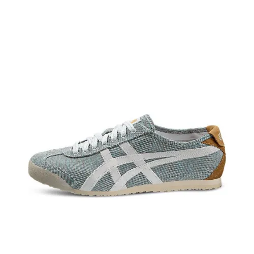 Onitsuka Tiger MEXICO 66 Амортизация Низкий Верх Повседневный Унисекс Серый Зеленый