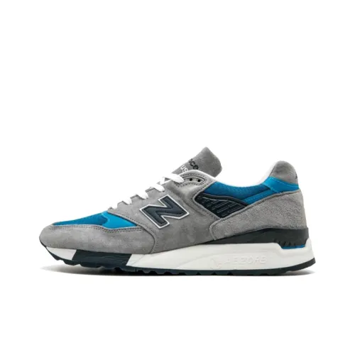 New Balance NB 998 Low Top Марафон Беговые кроссовки Мужские Серый Синий Сделано в США