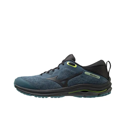 Mizuno Wave Rider TT 2 Slip-Resistant Abrasion-Resistant Breathable Low-Top Running Shoes Men's Blue Black Мицубо Уэйв Райдер TT 2 Противоскользящий Устойчивый к износу Дышащие Низкие Кроссовки для Бега Мужские Синий Черный