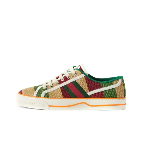 GUCCI Tennis 1977 Low Топ Кеды Женские Желтый Зеленый Красный