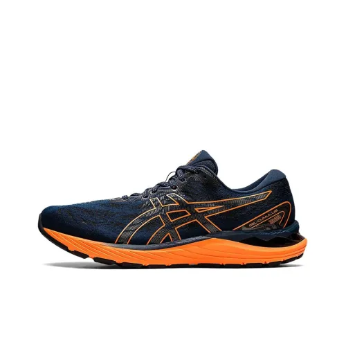 Asics Gel CUMULUS 23 Low Топ Беговые кроссовки Мужской Синий Оранжевый