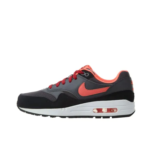 Nike Air Max 1 Low Низкие Беговые Кроссовки GS Черный Серый Красный