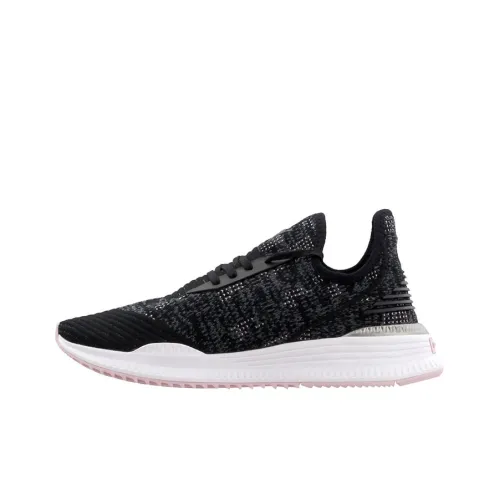 PUMA AVID EVOKNIT Mosaic Дышащий и Легкий Низкий Топ Беговые кроссовки Женские Черный Розовый