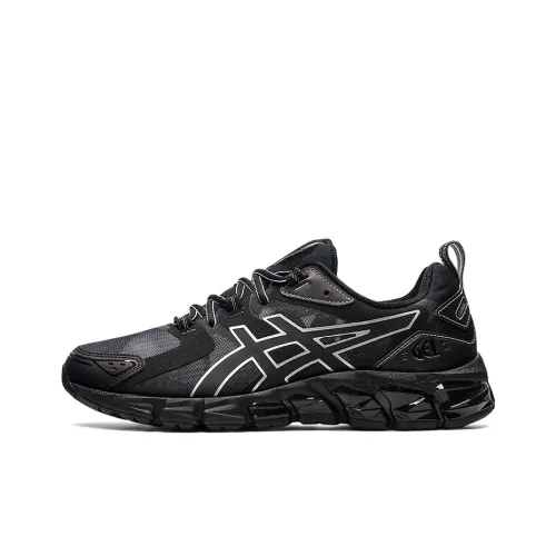 Asics Slip-resistant Abrasion-resistant Low-top Беговые кроссовки Мужские Черные Серые