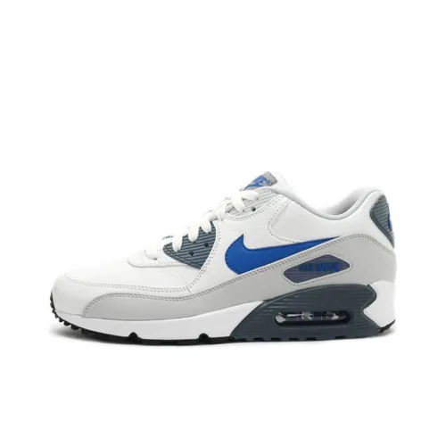 Nike Air Max 90 Low Топ Air Cushion Беговые кроссовки Мужские Белый Синий