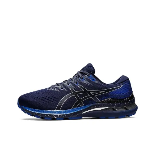 Asics Gel Kayano 28 Дышащий Отскок Поддержка Амортизаторы Низкий Топ Беговые кроссовки Мужской Синий