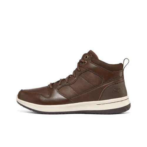 Skechers Delson 1,0 Высокие Топы Casual Мужские Шоколад