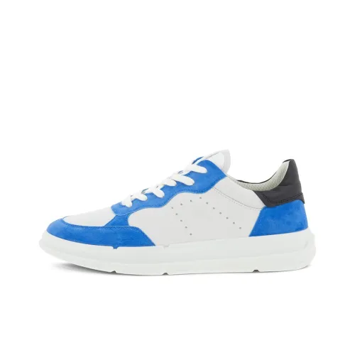 Ecco Мягкий X Low Топ Стильные Скейтбординги Мужской Белый Синий