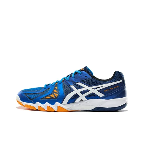 Asics Gel Blade 5 Устойчивый к истиранию Дышащие Низкие Кроссовки для Бега Мужские Синие Белые