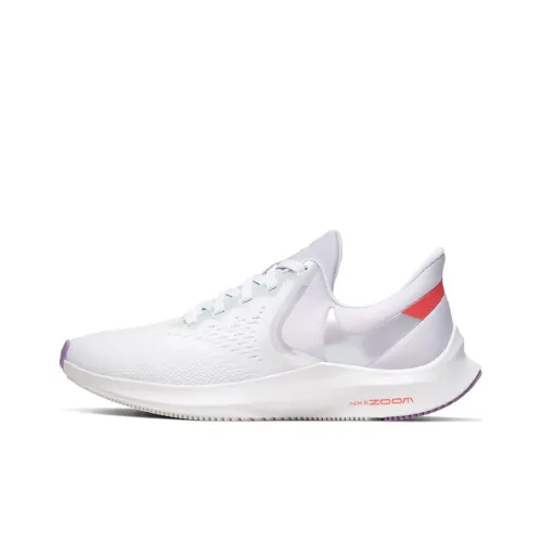 Nike Zoom Winflo 6 Амортизаторы Shock противоскользящие дышащие низкий топ кроссовки для бега на марафон женские светло-фиолетовые