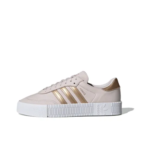 Adidas Originals Sambarose Low Топ Скейтборд Кроссовки Женские Розовые Золотые